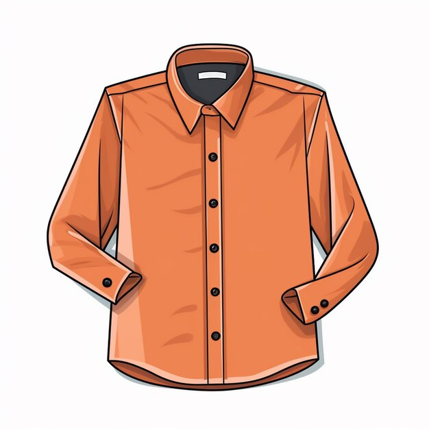 Modello di progettazione vettore camicia illustrazione fronte moda indossare manica bianca uomo tessile cl