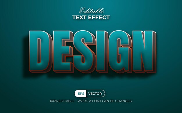 Дизайн стиля текстового эффекта Редактируемый текстовый эффект
