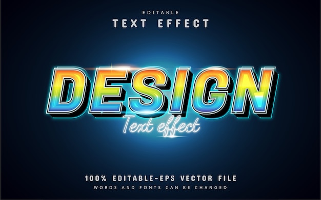 Design text effect with colorful gradient