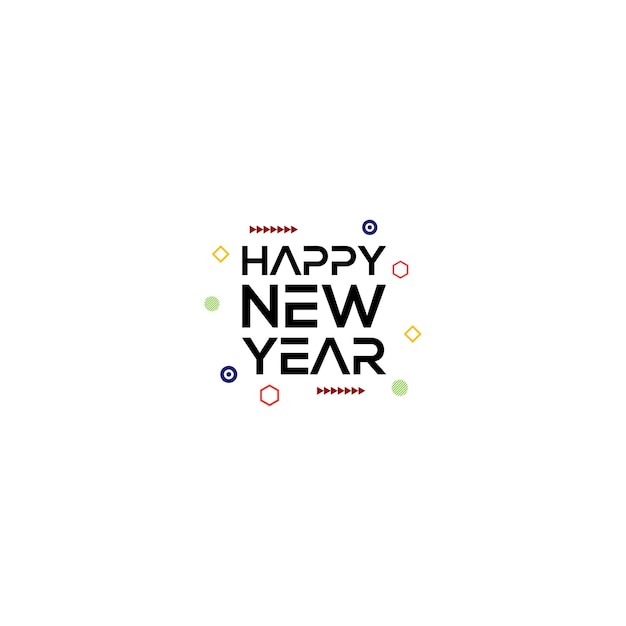 Design text happy new year