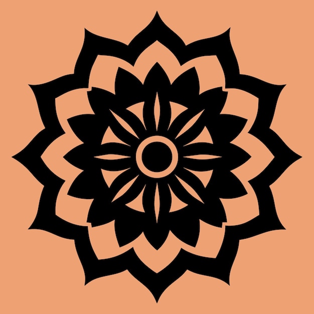 a design that is black and orange with a circle in the middle