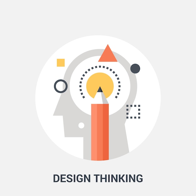 Design thinking icon concept