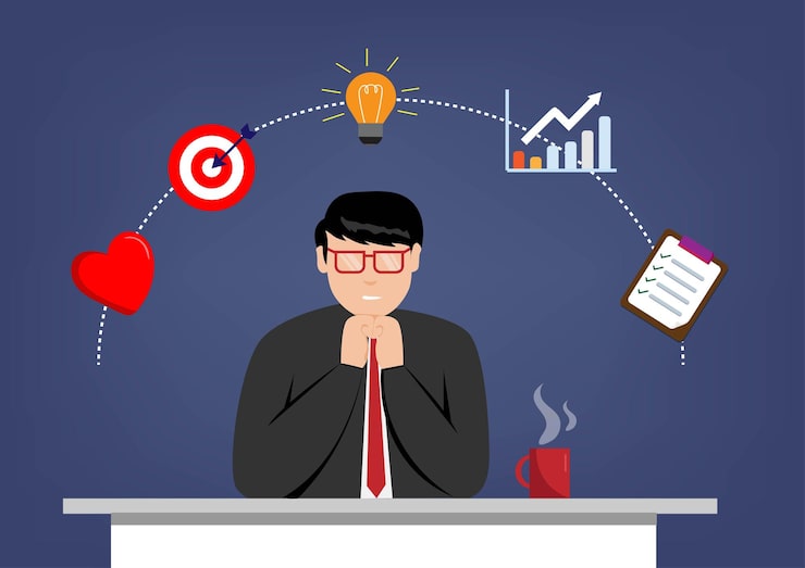 Vector 디자인 사고 프로세스 전략적 사고는 문제 개념을 해결하기 위한 솔루션을 만들고 개발하는 것입니다.