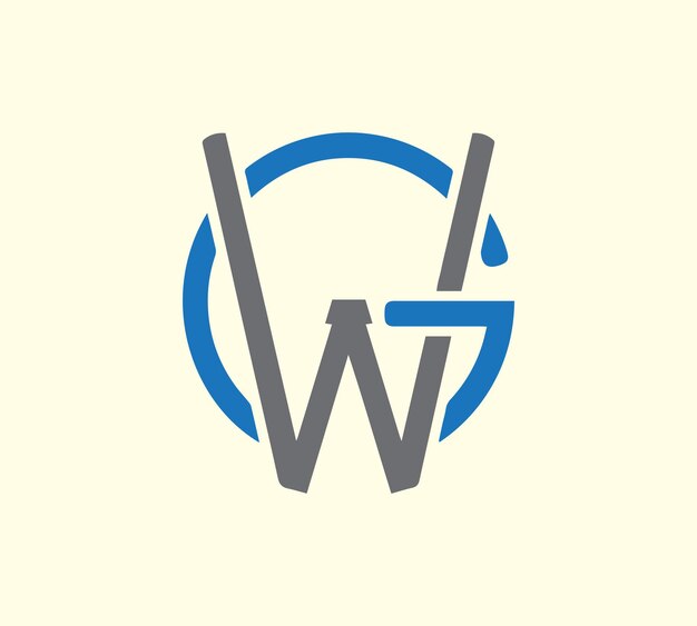 Design van het logo van GW-alfabet Vector