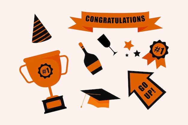 Design vector asset for graduation and graduation parties