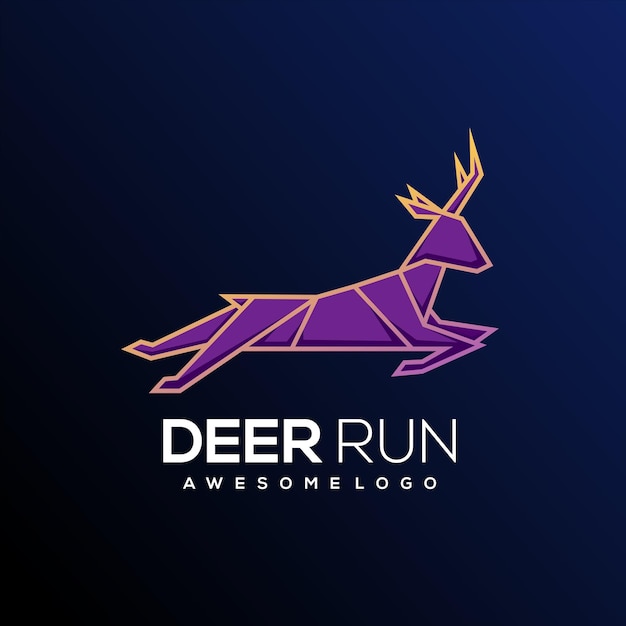 Design vector deer logo gradient