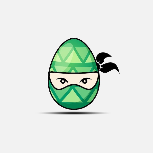 Вектор дизайна логотипа Easter Ninja Egg, элемент дизайна иконы, вектор дизайна