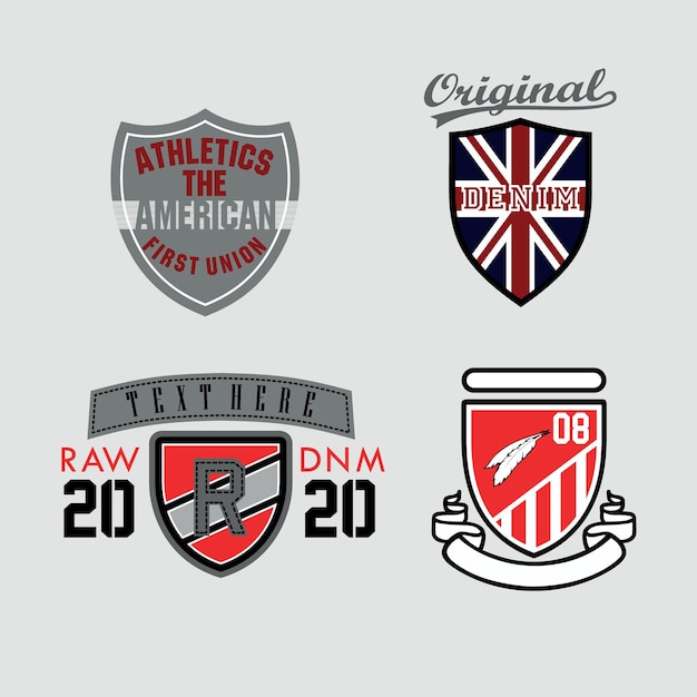 Design vector emblem collection set for embroidery etc