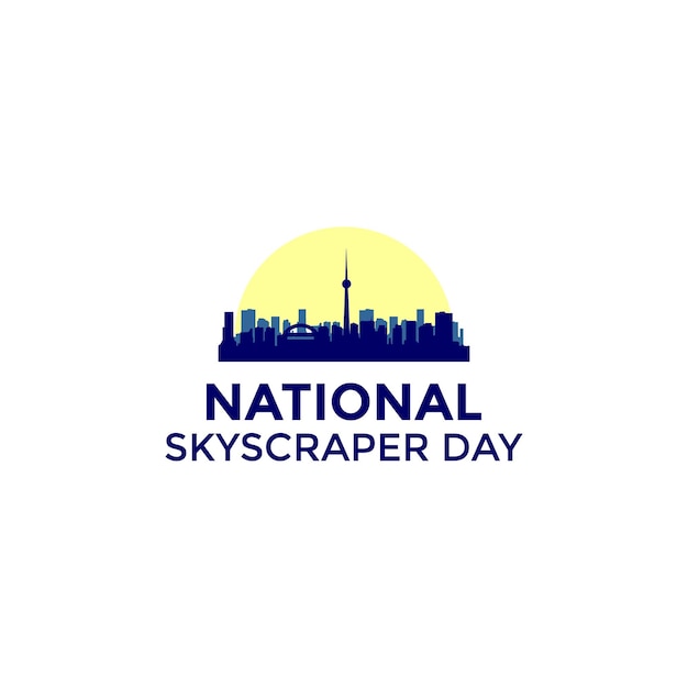 design vector graphic of international skyscraper day logo.