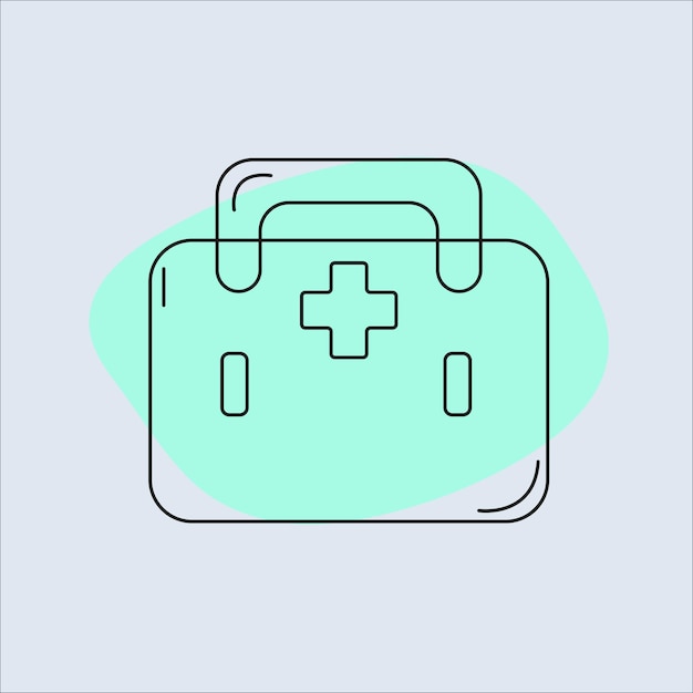 Design of a vector icon of a medicine chest