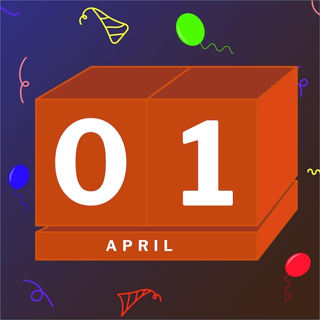 Design vector illustration for april fools day