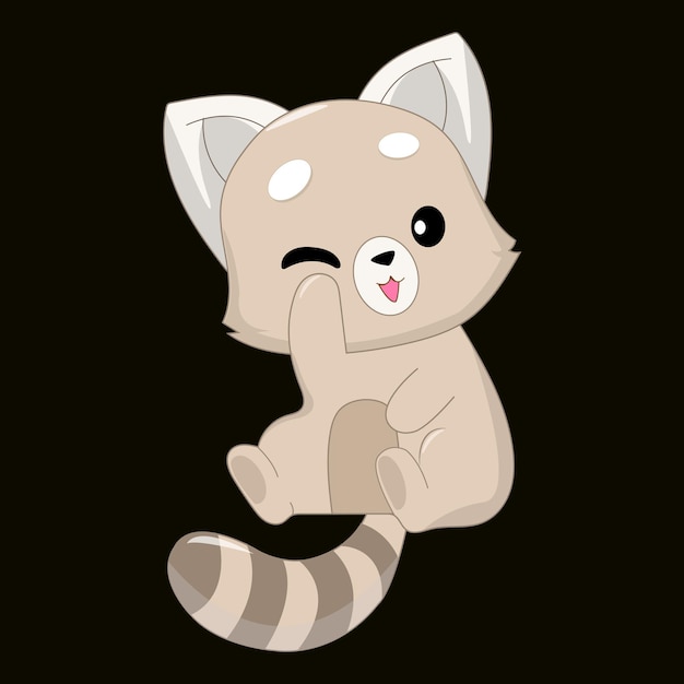 Vector design vector illustration raccoon