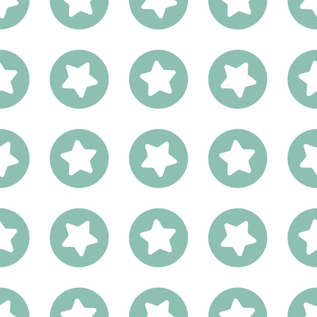 Vector design vector pattern of stars inside a green circle on a white background