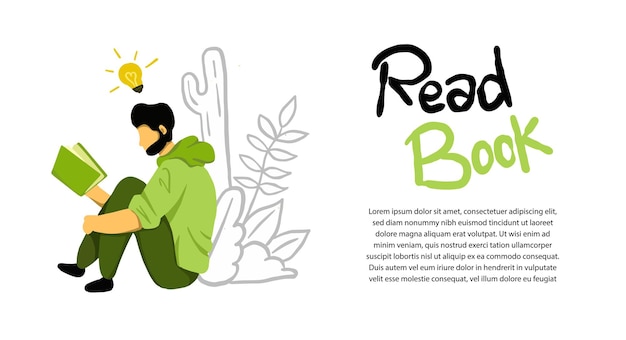 Design vector poster of reading books