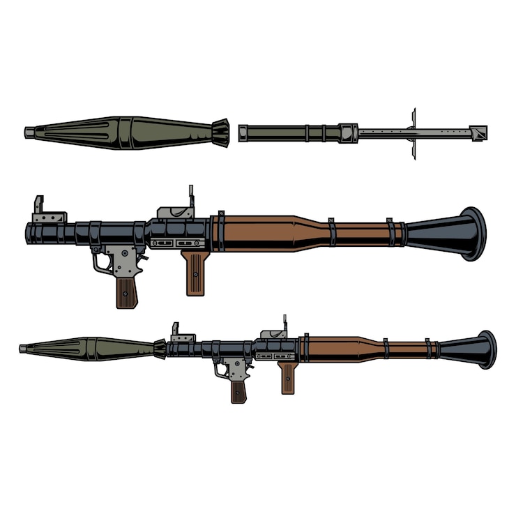 design vector rpg 7 with separate granads that can be used as one or its own
