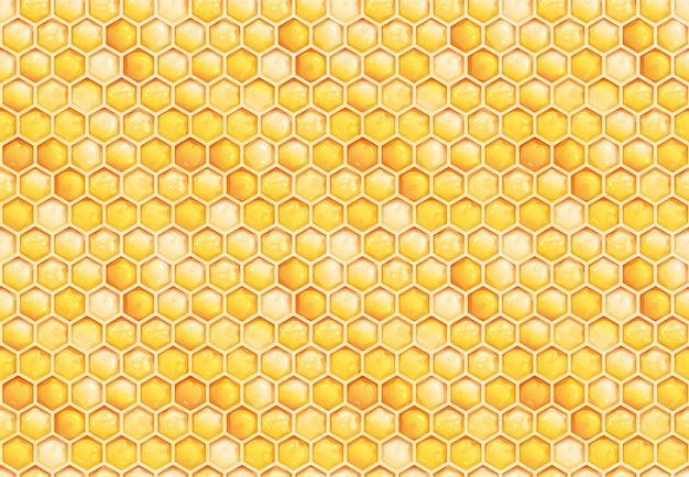 Design wallpaper Hexagon pattern Honeycomb pattern on yellow background Seamless vector texture