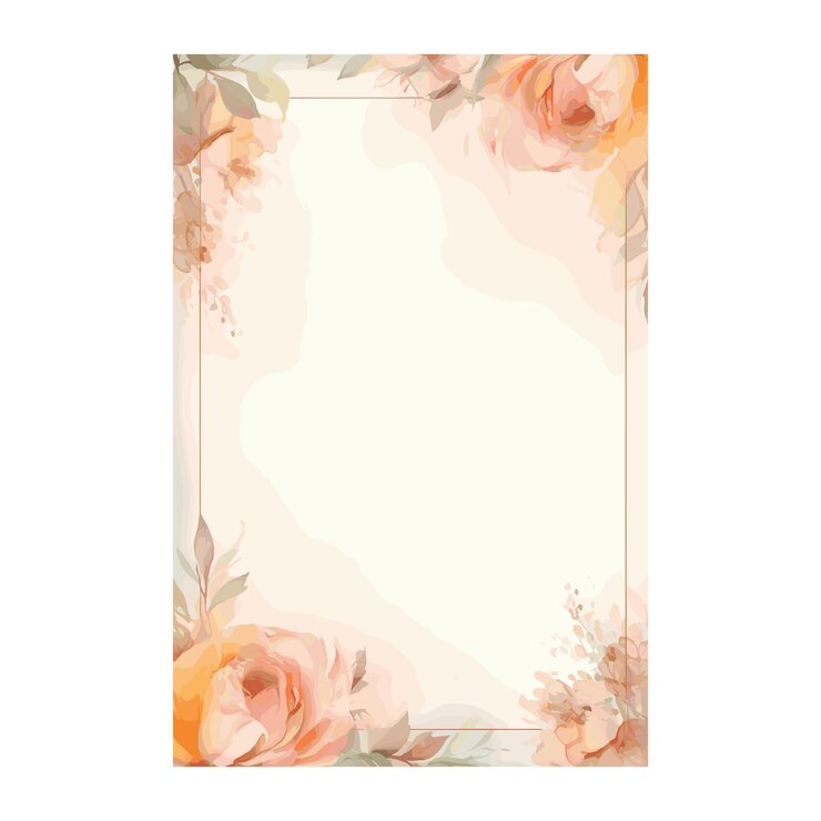 Design a watercolor frame suitable for an invitation that whispers of oldworld victorian charm