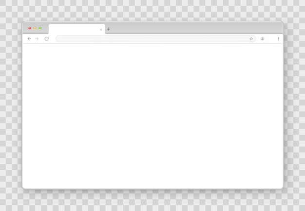 The design of the web browser window in white on a transparent background