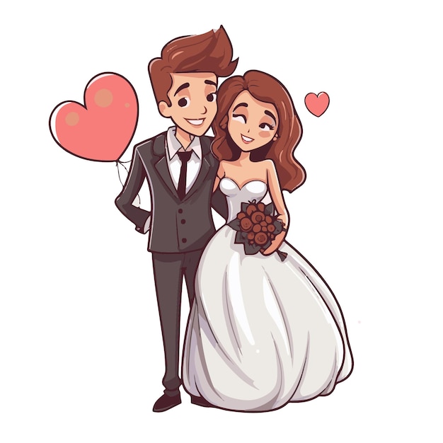 Design a wedding card vector illustration