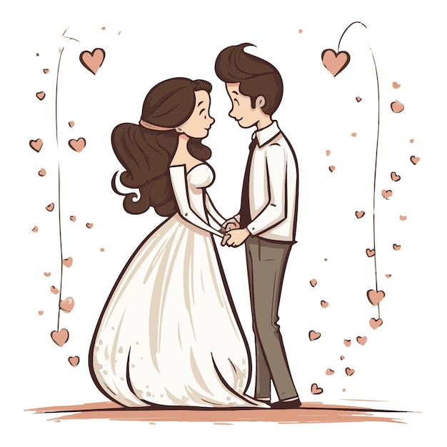 Design a wedding card vector illustration