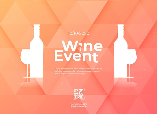 Design for wine event vector colorful background