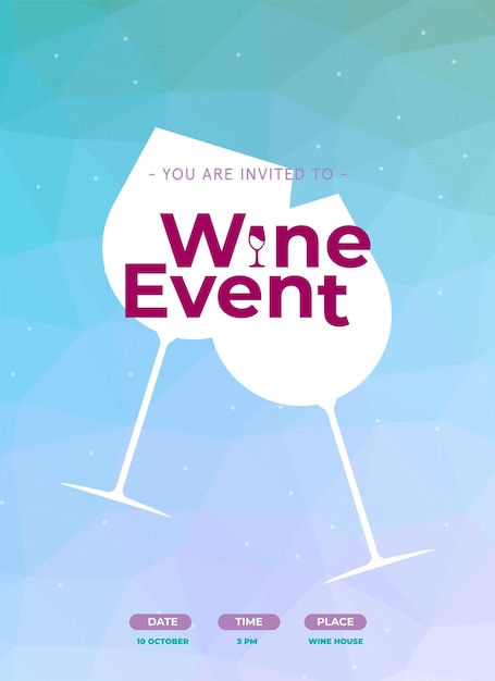 Design for wine event vector colorful background