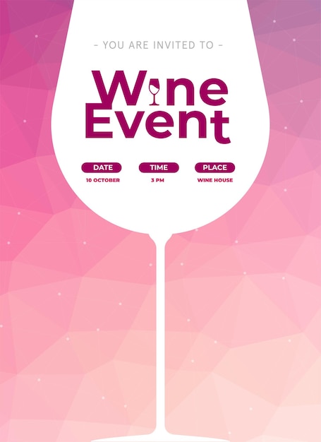 Design for wine event vector colorful background