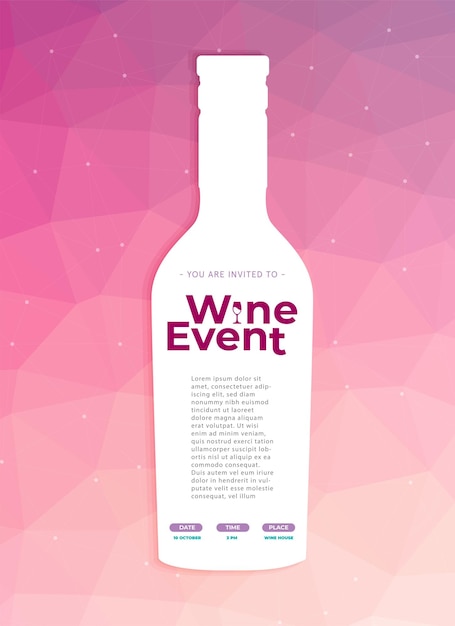 Design for wine event vector colorful background