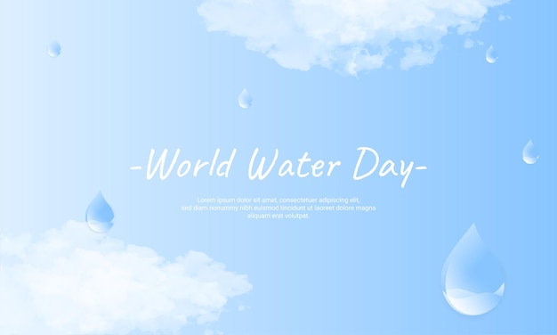 A design with the theme of world water day suitable for elements related to water design