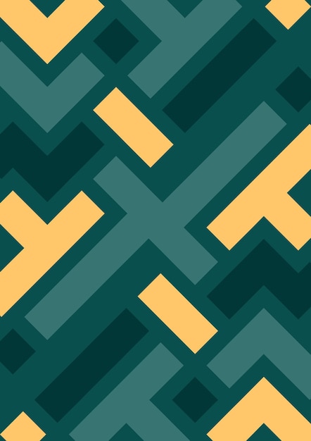 a design with yellow lines and a green background