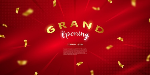 Vector design your opening card with vector illustrations beautiful business banner template