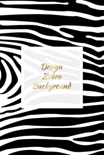 Vettore design zebra sullo sfondo.