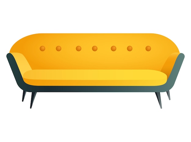 Designer furniture of colorful set An illustration featuring a lavish sofa expertly crafted