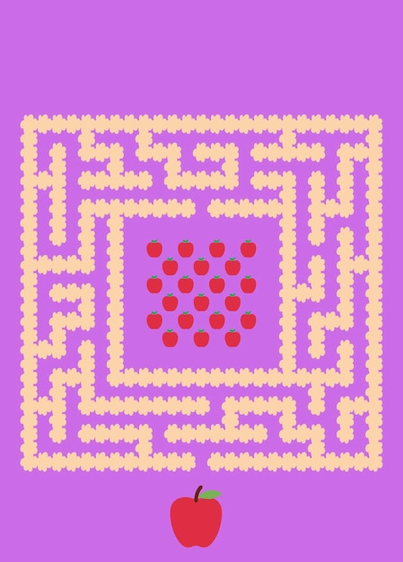 designing an apple maze game for children