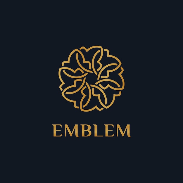 Designing Opulence Geometric Floral Mastery in Logo