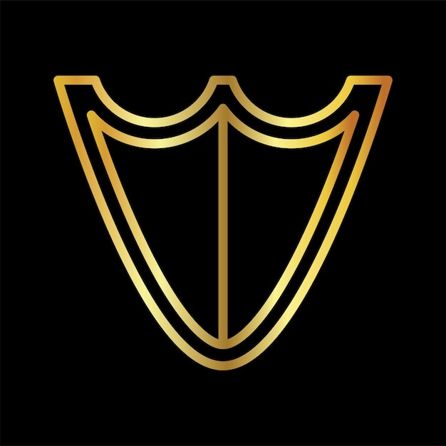 영감을 얻기 위해 Honor Iconic Shields를 사용하여 디자인하는 아이콘 터 템플릿 평평한 금