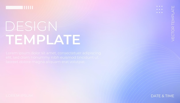 Desing Template Pastel tone purple pink blue gradient defocused abstract photo smooth lines pantone