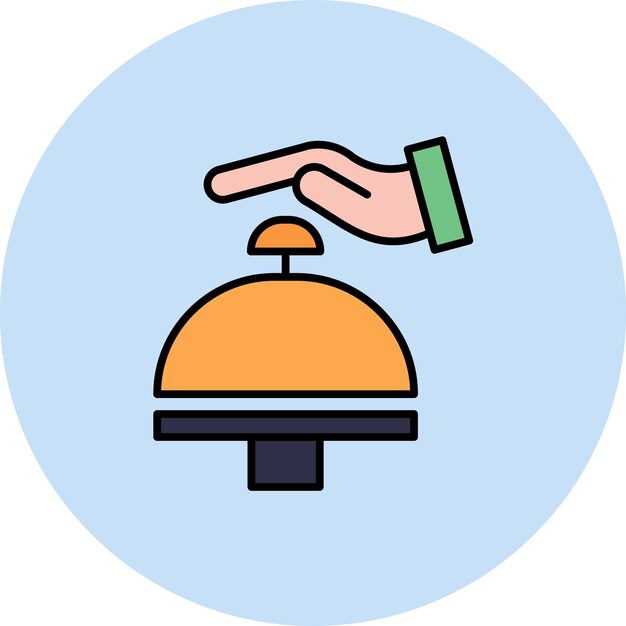 Desk Bell Flat Illustration