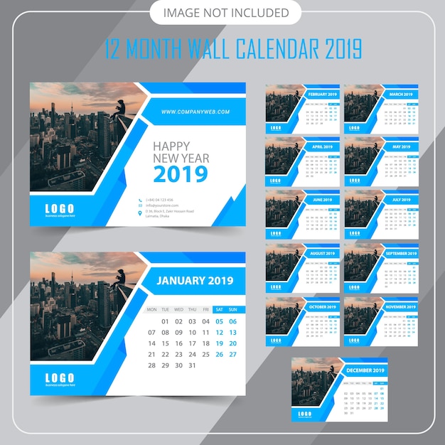 Desk calendar 2019