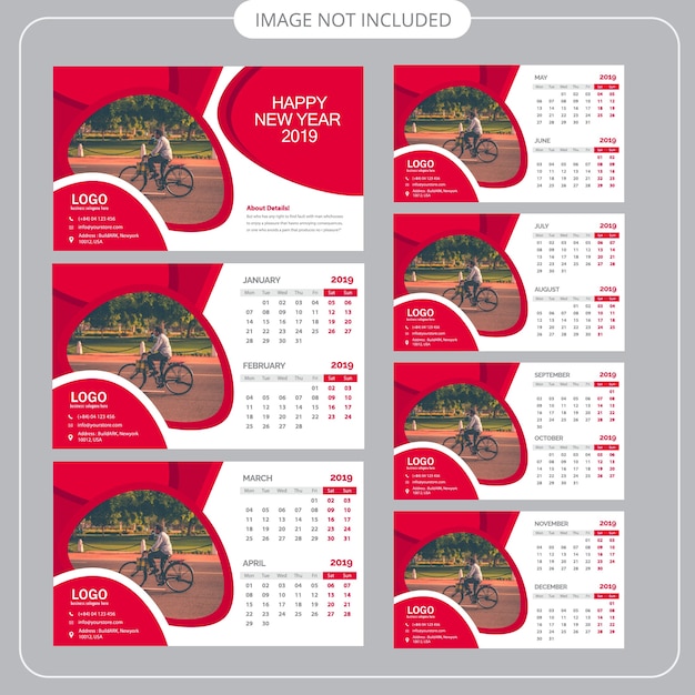 Desk calendar 2019