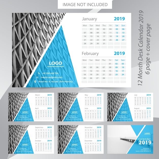 Desk calendar 2019