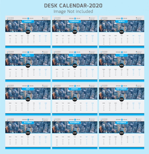 Calendario da tavolo 2020