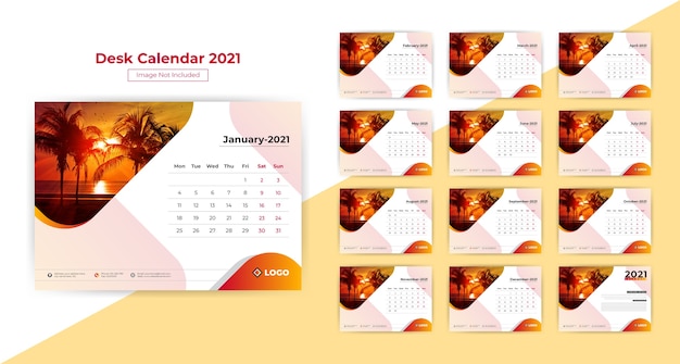 卓上カレンダー2021。