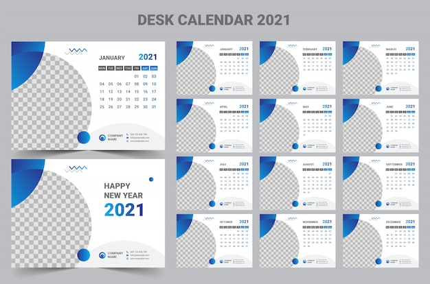 Desk calendar 2021