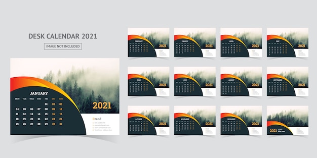 Desk calendar 2021