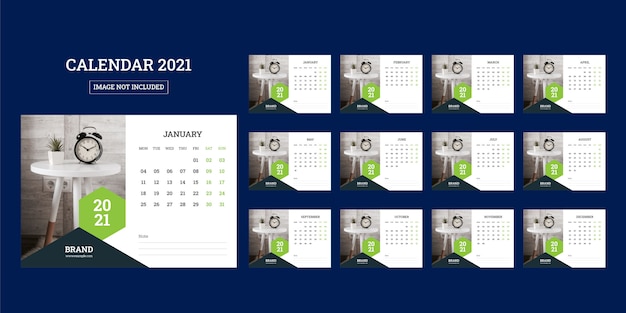 Desk calendar 2021