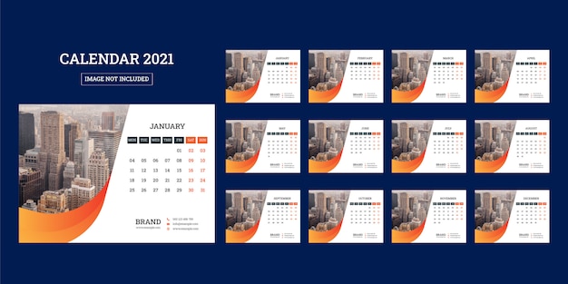 Desk calendar 2021