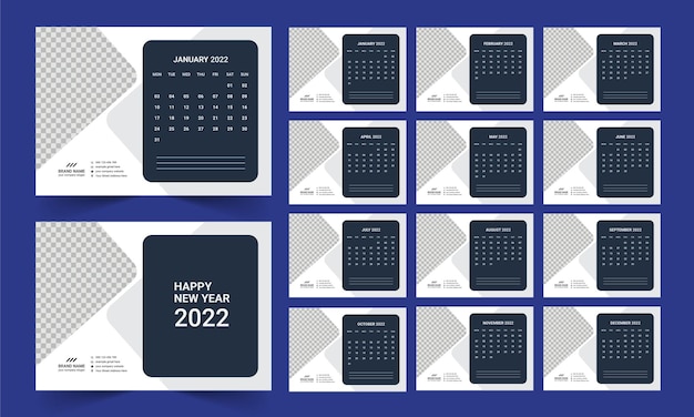 Desk calendar 2022