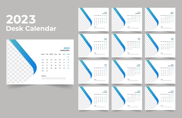 Desk Calendar 2023 Template Design