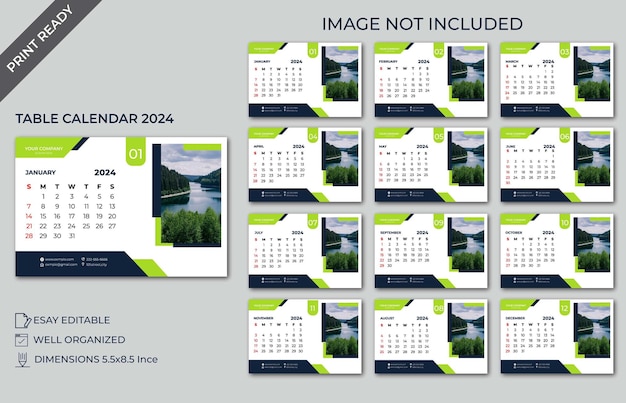 Desk Calendar 2024 wall calendar